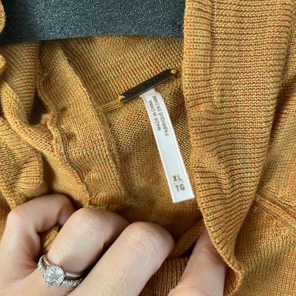 Free People mustard yellow high neck sweater - Picture 3 of 3